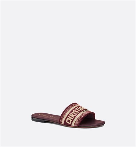 dior dway slides burgundy